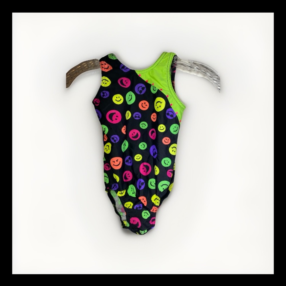 Smiles Smiles Smiles Girls Neon Tank Tumbling Gymnastic Leotard Med Unbranded